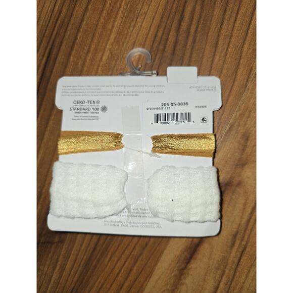 Carters Toddler Headbands Girls Flower White Brown 2 Pack - Picture 2 of 3